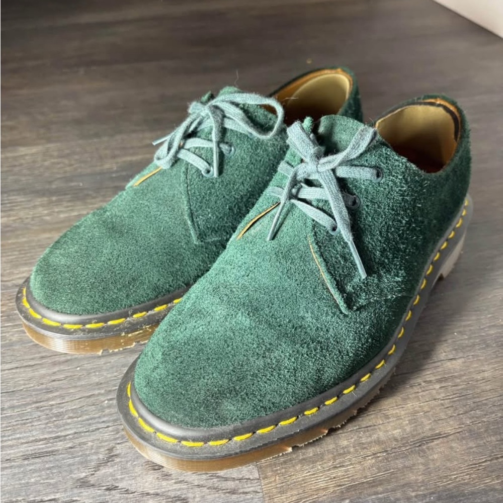 Dr. Martens 1461 Green Suede Oxfords